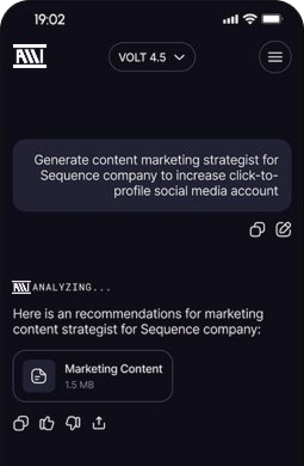 Pilliar AI answering a request on mobile
